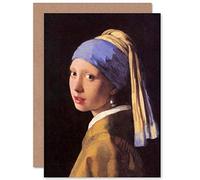 Wee Blue Coo JOHANNES VERMEER GIRL WITH PEARL EARRING OLD MASTER GREETINGS CARD