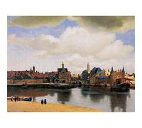 Wee Blue Coo Johannes Vermeer View Of Delft Old Master Painting Art Print Poster Wall Decor 12X16 Inch