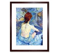 Wee Blue Coo Painting Toulouse-lautrec Rousse Toilet Framed Wall Art Print Pittura Parete