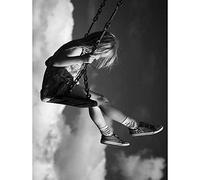 Wee Blue Coo Photography Composition Girl Playground Swing Playpark Art Print Poster Wall Decor 12X16 Inch fotografia Composizione Ragazza Giocare Giocare Manifesto Parete