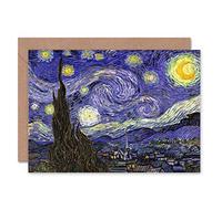 Wee Blue Coo Starry Night By Van Gogh Sealed Greeting Card Plus Envelope Blank inside Stella Notte