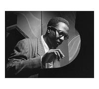 Wee Blue Coo Vintage Portrait Jazz Legend Thelonious Monk Playing Art Print Poster Wall Decor 12X16 Inch Vintage ▾ Ritratto Leggenda Giocare Manifesto Parete