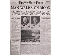 Wee Blue Coo Vintage Space Newspaper Moon Aldrin Armstrong Art Print Poster Wall Decor 12X16 Inch