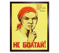 Wee Blue Coo War Ww2 Soviet Union Gossip Vintage Retro Advertising Art Print Framed Poster Wall Decor 12X16 inch Guerra sovietico Unione Vintage ▾ pubblicità Manifesto Parete