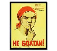 Wee Blue Coo War Ww2 Soviet Union Gossip Vintage Retro Advertising Art Print Framed Poster Wall Decor 12X16 inch Guerra sovietico Unione Vintage ▾ pubblicità Manifesto Parete