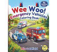 Wee Woo Emergency Vehicles Coloring Book: Big, Simple Emergency Vehicles for Toddlers Ages 3-4 (Fire Trucks, Police Cars & Rescue Vehicles)