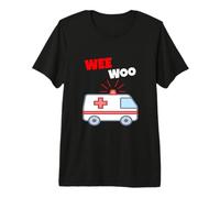 Wee Woo Funny Ambulance EMR EMS Paramedic First Responder Maglietta Premium