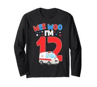 Wee Woo I Am 12 Years Old Age 12 Compleanno per Bambini Maglia a Manica
