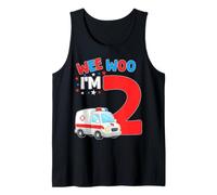 Wee Woo I Am 2 Years Old Age 2 Compleanno Bambini Canotta
