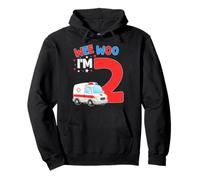 Wee Woo I Am 2 Years Old Age 2 Compleanno Bambini Felpa con Cappuccio