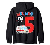 Wee Woo I Am 5 Years Old Age 5 Compleanno Bambini Felpa con Cappuccio
