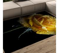 WEECHAINGE a pelo corto tappeto 90x150cm per camera da letto rosa gialla neri Soggiorno Piccolo lavabile in lavatrice Antiscivolo Comodino ciniglia morbida e sottile la dei bambini Stanza