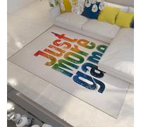 WEECHAINGE da gioco Soggiorno Tipografia colorata Solo più Lettere arcobaleno su bianco Tappeto moderno lavabile 200x300cm Grande antiscivolo Sala giochi Camera letto per adolescenti Cucina