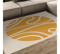 WEECHAINGE gialli reclinabili con stampa artistica tappeto 180x270cm lavabili antiscivolo per la camera da letto morbido a pelo corto sotto il tavolino caffè pavimento ufficio Sala pranzo Cucina