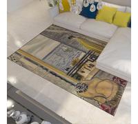 WEECHAINGE grande con vista sul balcone sul mare Tappeto 180x270cm Runner Tappeti rettangolari per interni lavabili a pelo corto antiscivolo per il pavimento della cucina Stuoia antispargimento per