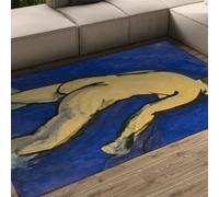 WEECHAINGE Henri Matisse Finestra Vista Area Tappeto 120x180cm Soggiorno Pavimento da pranzo Cucina Resistente alle macchie Leggero A pelo corto grandi Viola per studio Ingresso Ufficio Corridoio