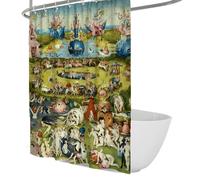 WEECHAINGE Hieronymus Bosch Stile Tenda Doccia Il Giardino delle Delizie Classiche Opere D'arte Stampe Tenda Da Bagno Per La Decorazione Del Bagno Domestico W200xL200cm