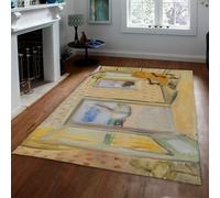 WEECHAINGE lavabili Henri Matisse tappeto 60x120cm blu da soggiorno per camera letto Figura reclinabile a pelo corto morbido moderno Sottile antiscivolo 5 mm cucina Pranzo Ufficio ingresso