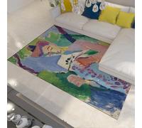 WEECHAINGE lavabili per paesaggi collinari tappeto 180x270cm Soggiorno Grande Henri Matisse Boho da con supporto antiscivolo morbidi a pelo corto aree verdi camera letto Sala pranzo Cucina Ufficio