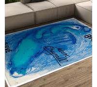 WEECHAINGE Marc Chagall Area Rugs tappeto 120x180cm lavabile azzurro e verde acqua per soggiorno camera da letto cucina dipinti famosi stampa su moquette di grandi dimensioni antiscivolo antimacchia