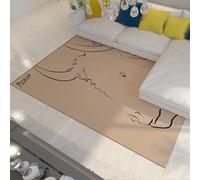 WEECHAINGE minimali per la camera da letto soggiorno testa di toro tappeti lavabili beige neutro l ingresso tappetino cucina comodino antiscivolo Picasso pavimenti morbidi 100x150cm decorazione della