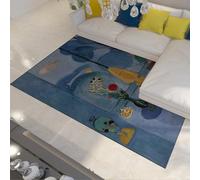 WEECHAINGE moderno blu per soggiorno Still Life Tappeto 200x300cm Lavabile in lavatrice Supporto antiscivolo Stuoia leggero a pelo corto per cambusa Cucina Corridoio Fango sotto il tavolo da pranzo
