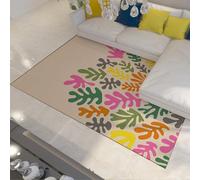 WEECHAINGE moderno colorato con stampa a foglie per l arredamento della camera dei bambini Tappeto lavabile antiscivolo motivo geometrico 140x200cm Morbido da pavimento Henri Matisse soggiorno letto