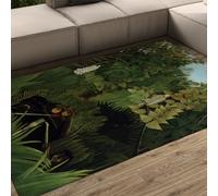 WEECHAINGE nascosto per la giungla delle scimmie Tappeto 60x120cm Stuoia lavabile antiscivolo a pelo corto Tappeti da cucina autunnali per interni per Safari Sala giochi Galleria Corridoio Piante