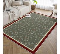 WEECHAINGE Nordic Modern Style 80x150cm Tappeti astratti a puntini geometrici a puntini con stampa zerbino verde oliva tappeto morbido e soffice lavabile per l'arredamento dell'ufficio