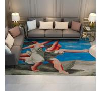 WEECHAINGE Pablo Picasso lavabile per camera da letto soffici tappeti moderni antiscivolo sala pranzo a pelo corto in materiale morbido 160x230cm geometrico astratto felice donne sul mare con stampa