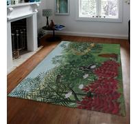WEECHAINGE per animali della giungla Tappeto 140x200cm Supporto antiscivolo Tappeti da soggiorno leggeri e antispargimento Stuoia verde lavabile per l ingresso Home Office Sala giochi