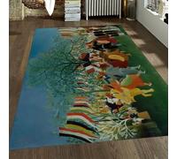 WEECHAINGE per la scena della danza del festival Tappeto 200x300cm Stuoia leggero per camera da letto a pelo corto Henri Rousseau Tappeti lavabili con stampa classica Paintin per sotto il tavolino da