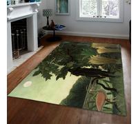 WEECHAINGE safari nella giungla al chiaro di luna Tappeto 140x200cm Tappeti da cucina per interni con supporto antiscivolo a pelo corto resistente alle macchie per camera da letto Ingresso sala