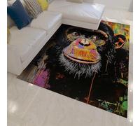 WEECHAINGE Soggiorno Graffiti Art Tappeto 120x180cm Cartoni Animati Tappeti Animali Lavabile Antiscivolo Gorilla Moderno Astratto Piccolo per Fattoria Sala Da Pranzo Ufficio Camera Da Letto