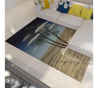 WEECHAINGE Surreal Tree Cloud Landscape Soggiorno tappeto 60x90cm Lavabile Rene Magritte Vintage Extra Large con Supporto Antiscivolo Astratto per Camera da Letto Sala Pranzo Home Office