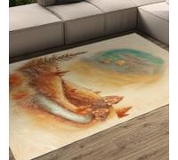 WEECHAINGE Tappeto 120x150cm in stile astratto Tappetino da sogno misterioso per una baita foresta la camera letto bellissimo cielo stellato invernale decorativo antiscivolo lavabile pelo basso il