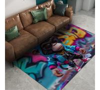 WEECHAINGE Tappeto 90x150cm antiscivolo soggiorno Graffiti Street Art Monkey Grande Tappetino per camera da letto Moda con stampa animale Moquette morbida e anti perde area giochi dell infanzia