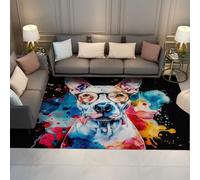 WEECHAINGE Tappeto in stile graffiti Acquerello Dog Decor 120x150cm per soggiorno Camera da letto Grafica Street Culture Arte animale decorativo la stanza dei giochi della Arredamento degli
