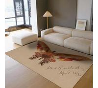 WEECHAINGE Tappeto in stile vintage per camera da letto Area marrone con motivo a farfalle Tappetino classico stampato Morbidi soggiorno antiscivolo lavabili Sottile e grande l ufficio 160x200cm