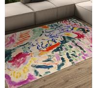 WEECHAINGE Viola Figura Floreale Cucina Henri Matisse Tappeto 160x230cm Runner Area Corridoio Resistente alle macchie Pieghevole A pelo corto Non spargimento per lavanderia Ingresso Lounge Ufficio