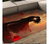 WEECHAINGE Zerbino per coppie in giorni di pioggia Arte romantica Arte per l esterno e l ingresso Tappeto 180x270cm decorativi la camera da letto facile pulire Tappetino morbido resistente alle