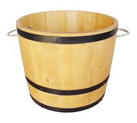 weeco Barile in legno come vaso per fiori, un vaso in legno da mezzo botte 40 x 49 cm.