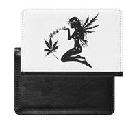 Weed Fairy Weed Leaf - Custodia per passaporto con fata e foglie di erbacce, custodia per passaporto con slot per carte di credito, Stile:, Taglia unica