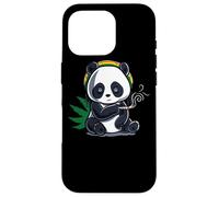 Weed Smoking Panda Marijuana Cannabis Stoner THC CBD 420 Custodia per iPhone 16 Pro