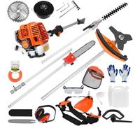 Weed Wacker - Tagliasiepi e tagliaerba a gas a 2 tempi, 52 cc, strumento multiuso 5 in 1 per la cura del prato, la potatura all'aperto e la manutenzione del giardino