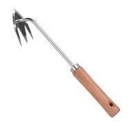 Weeder Tool - Erbatrice manuale, manico ergonomico, resistente, 3 denti, per fiori, verdure, prato, cortile, fattoria all'aperto