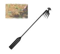 Weeding Artifact Uprooting Weeding Tool, Weed Puller Tool Garden Weed Pulling Tool 4 Teeth Manganese Steel, Multifunctional Weeders Tool, Portable Garden Hand Weeder Tool (50CM,Black)