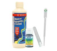 Weedness Advanced Hydroponics pH Menos Rojo 500 ml + Kit pH - Regulador pH - rojo + prueba