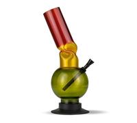 Weedness Bong in Acrilico Boby 30 cm con Foro di aspirazione - Piccolo Set Accessorio Pipa Waterpipe Set plastica