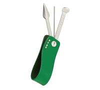 Weedness Bong & Pipa tappo 8 cm in metallo e pelle verde - Set di posate per pipa pulitore pipa custodia accessori filtro